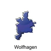 Map of Wolfhagen design template, vector illustration of Map Germany on white background