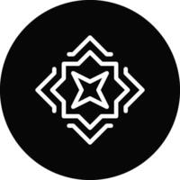 Decoration icon line rounded black white colour ramadan symbol illustration perfect. vector