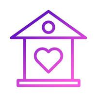 House love icon gradient purple pink style valentine illustration symbol perfect. vector