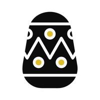 Egg icon solid grey orange colour easter symbol illustration. vector