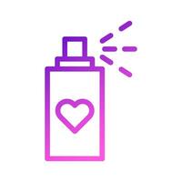 cosmético amor icono degradado púrpura rosado estilo enamorado ilustración símbolo Perfecto. vector