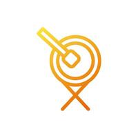 Drum icon gradient yellow orange colour ramadan symbol illustration perfect. vector