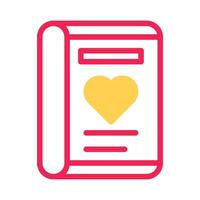 Love card icon duotone yellow red style valentine illustration symbol perfect. vector