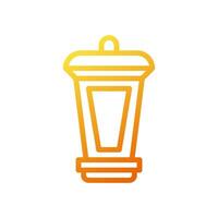 Lantern icon gradient yellow orange colour ramadan symbol illustration perfect. vector