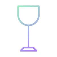 Glass wine icon gradient green purple colour easter symbol illustration. vector