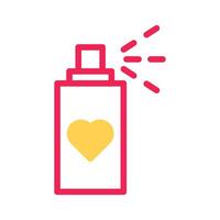 cosmético amor icono duotono amarillo rojo estilo enamorado ilustración símbolo Perfecto. vector