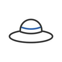 Hat icon duocolor blue grey summer beach symbol illustration. vector