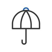 Umbrella icon duocolor blue grey summer beach symbol illustration. vector