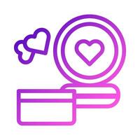 Cosmetic love icon gradient purple pink style valentine illustration symbol perfect. vector