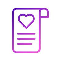 Love card icon gradient purple pink style valentine illustration symbol perfect. vector