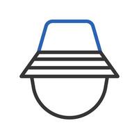 Hat icon duocolor blue grey summer beach symbol illustration. vector