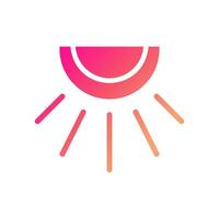 Weather icon solid gradient pink yellow summer beach symbol illustration. vector