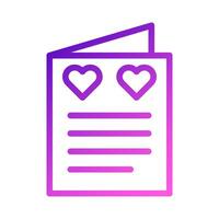 Love card icon gradient purple pink style valentine illustration symbol perfect. vector