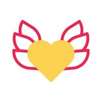 Love icon duotone yellow red style valentine illustration symbol perfect. vector