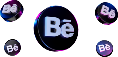 Behance 3d logotyp social media Behance ikon png