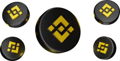 binance 3d logotyp social media binance ikon png