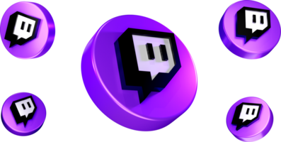 twitch 3d logo social media twitch icon png