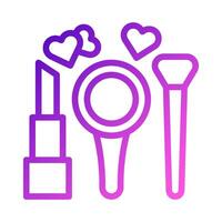 Cosmetic love icon gradient purple pink style valentine illustration symbol perfect. vector