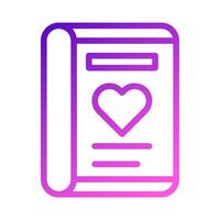 Love card icon gradient purple pink style valentine illustration symbol perfect. vector