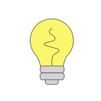 Light Bulb Flat vector con