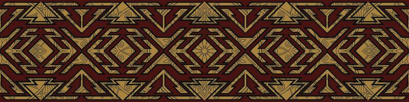 Aztec pattern decorated with mandalas .For seamless borders, ethnic tribes, fabrics, carpets vector