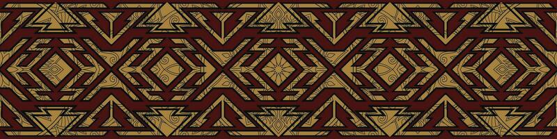 Aztec pattern decorated with mandalas .For seamless borders, ethnic tribes, fabrics, carpets vector