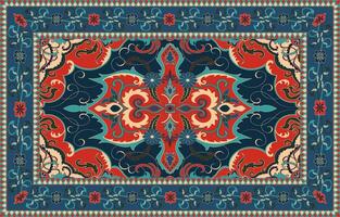 Persian carpet original design.Home decoration carpet pattern. rug vector