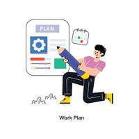 Work Plan Flat Style Design Vector illustration. Stock illustration