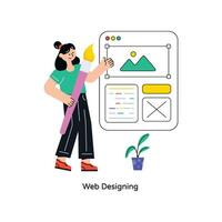 Web Designing  Flat Style Design Vector illustration. Stock illustration