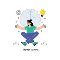 Mental Training Flat Style Design Vector illustration. Stock illustration