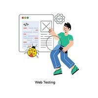 Web Testing Flat Style Design Vector illustration. Stock illustration