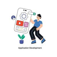 Application Development Flat Style Design Vector illustration. Stock illustration