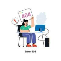 Error 404 Connection Flat Style Design Vector illustration. Stock illustration