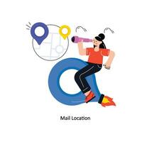 Mail Location  Flat Style Design Vector illustration. Stock illustration