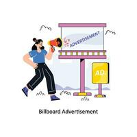Billboard Advertisement  Flat Style Design Vector illustration. Stock illustration