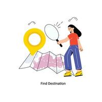 Find Destination Flat Style Design Vector illustration. Stock illustration