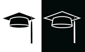 graduación sombrero icono vector o graduación gorra icono vector ilustración. colegio concepto.