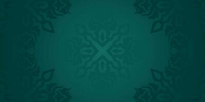 arabic motif green background vector