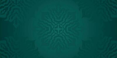 arabic motif green background vector