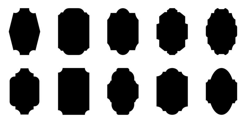 vintage collection of retro frame labels Vector