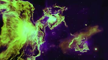 Raum Erkundung Sterne Galaxis Gelb vier lila Wolken video