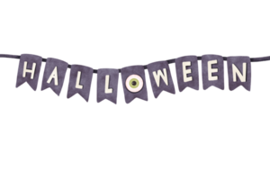 bande dessinée de bannière d'halloween png