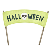 Halloween banner cartoon png