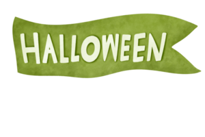 bande dessinée de bannière d'halloween png