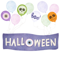 Halloween Ballon Banner Karikatur png