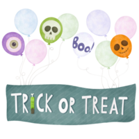 halloween ballon banier tekenfilm png