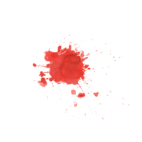 luminosa rosso, scarlatto sangue macchia con spruzzi per il design e arredamento di il giorno di il morto, Halloween. acquerello illustrazione, mano disegnato. isolato oggetto png