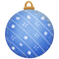 Blue christmas ball isolated on transparent background png