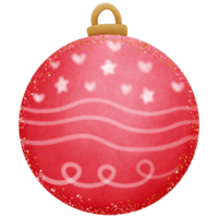 red christmas ball isolated on transparent background png