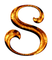 d'oro lettera S png